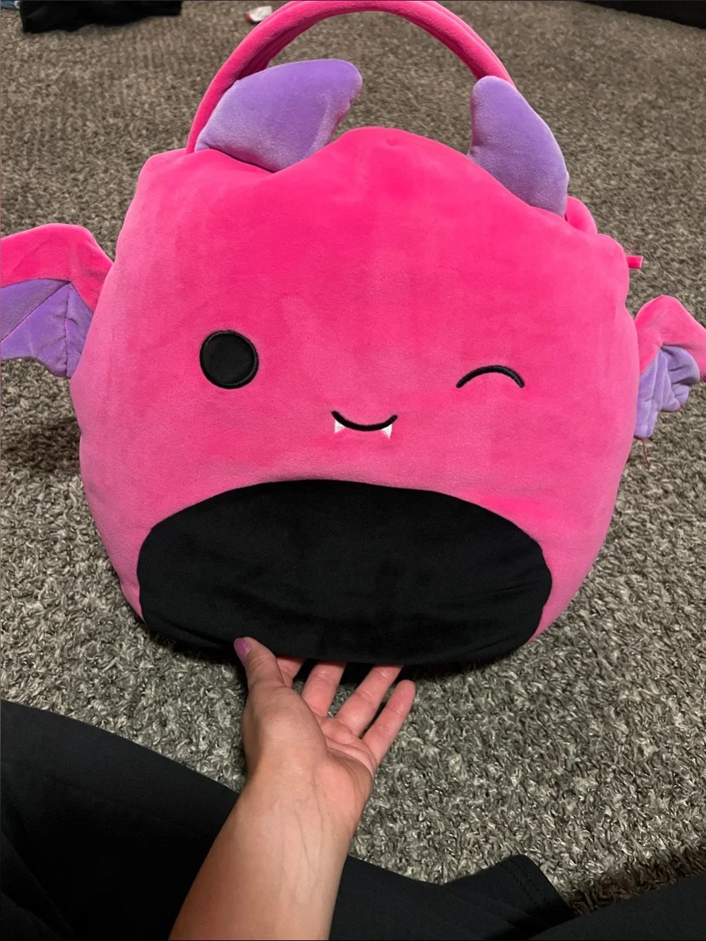 Squishmallows Wakisha LARGE 16 inch Halloween Candy Treat Pail